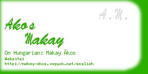 akos makay business card